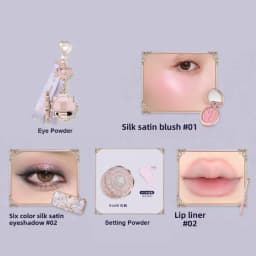 Flower Knows Shell Jewel Collection Professional Makeup Gift Set Eyeshadow Blush Lip Glaze Setting Powder Correcting Primer Kit