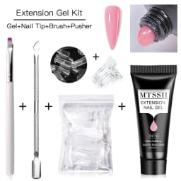 5PCS/Set 20ml Poly Nail Extension Gel Set Soak Off UV LED Acrylic Crystal White Clear Nude Pink Gel Nail UV Construction Gel Kit