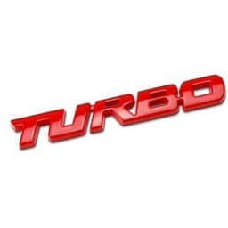 Car 3D Metal Chrome Zinc Alloy Modified Turbocharged Turbo Metal Sticker Car Styling Auto Turbo 3D Emblem Badge Sticker