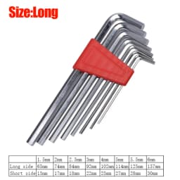 16pcs Metric Allen Wrench Set Short Arm L-Shaped Spanner Bicycle Vehicle Repair Hand Tools Portable L Wrenches Screwdriver Kit