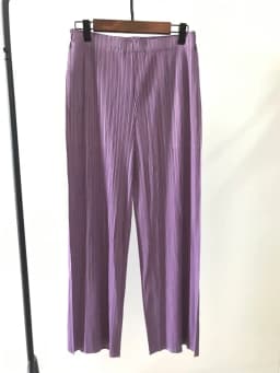 Summer New Casual Pants Simple Loose Comfortable Stretch Pleated Straight Nine Pants Women's Lightweight Fabric 90/95 Cm