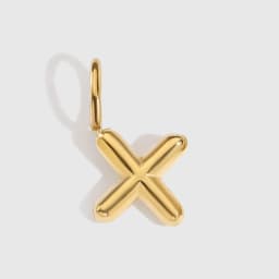 EMANCO Stainless Steel 3D Bubble Alphabet Charms Minimalist Style Letter Elements DIY Necklace Bracelet Jewelry Making