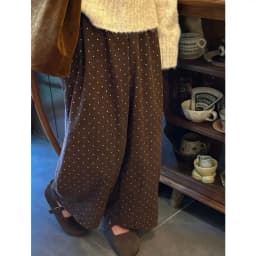 plus Size 300 Pou Polka Dot Corduroy Wide Leg Pants Women's Casual Loose Slimming Versatile Spring Autumn High Waist Elast...