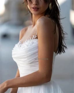 Customized Luxury Sweetheart Neckline Boho Wedding Dresses High Slit Appliques Sleeveless A-Line Bridal Gowns Robes De