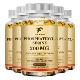 Phosphatidylserine 200mg Capsules, Support Memory Concentration Cognitive Function, Relieve Mental Stress & Nourish Brain Health
