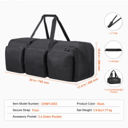 SucceBuy Telescope Case 30” Telescope Storage Bag w/ Fixed Buckles Multi-Pocket& Detachable Divider Shock-Absorbent Carrying Bag