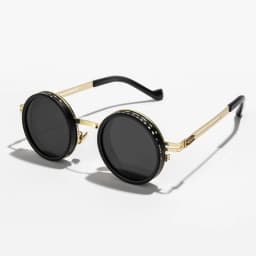 ND9 Adjustable Dimming Sunglasses Retro Punk Round Men's Outdoor Fishing UV400 Polarized Driving Sunglasses