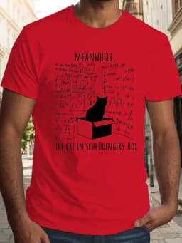 Science Cat Print T-Shirt for Men Short Sleeve Funny Physics Teacher T Shirt Tee Shirt Fashion Summer Clothing Science Nerd Gift