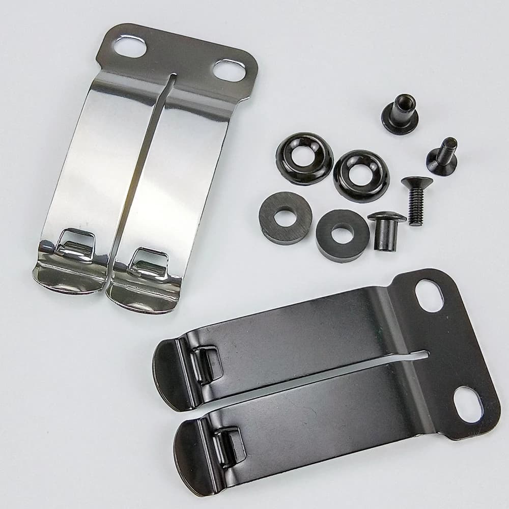 1Piece KYDEX Stainless Steel Holster Clips K Sheath Waist Clip Accessories Knife Sheath Back Clip Scabbard Carrying Pocket Clip