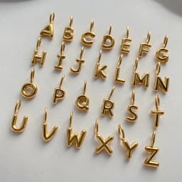 EMANCO Stainless Steel 3D Bubble Alphabet Charms Minimalist Style Letter Elements DIY Necklace Bracelet Jewelry Making