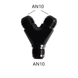 High Quality AN4 AN6 AN8 AN10 Y Adapter Block Male Thread Fuel Hose Fitting Adapters Tee Oil Pipe Joint Universal Aluminium