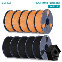SUNLU PLA Matte 10KG1.75mm ±0.03mm 1KG/2.2LBS 3D Printer Filament PLA High Transparency Fast 2-7 Days Delivery RoHS Reach