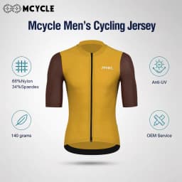 Mcycle Men Summer Short Sleeve Cycling Jersey Quick‑Dry Breathable Pro Fit For MTB Breathable Road Bike Bicycle Riding Top
