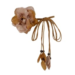 Casual Knotted Waist Chain For Dresses Lady Thin Waist Belt Long Tassel Braid Waistband Elegant Handmade Big Flower Decorative