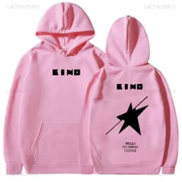 Viktor Tsoi Kino Black Album & A Star Named Sun Graphic Hoodie Men Women Oversized Pullover Vintage Rock Streetwear
