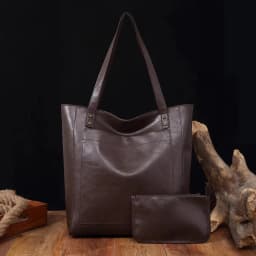 Women Bags Soft Handbag Purse Shoulder Bag with Pockets Retro Waxed Leather Large Capacity Fashion Tote Bag Commuter Bag Purse