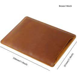 Designer Cowhide Quilted Computer Laptop Cover Custom Leather Laptop Sleeves Bag Case For 12" 13" 14" Macbook Pro