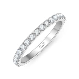 IOGOU Full Moissanite Eternity Rings Silver 925 Personalized Wedding Band Women 2mm-5mm Real Sparking Diamond Engagement Jewelry
