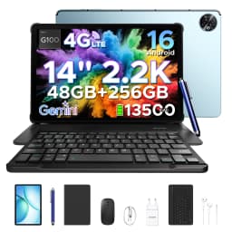 DOOGEE Tablet PC 2 in 1 Tab E3 Max Gmini AI 14 "screen 2.2K Battery mAh Android 16 48Go(8 + 40) 256 Go Helio G100 AI Tablet