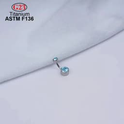 G23 Titanium 5A Round Zircon Belly Button Rings Body Piercing Internal Thread Navel Piercing Belly Ring Body Jewelry For Women