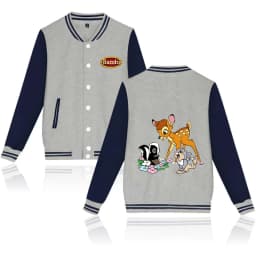 Bambi Varsity Baseball Bomber Jacket Men Women Hip Hop Harajuku Jackets Kids Boys Girls Single Coats
