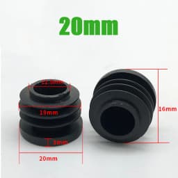 Black PE Plastic Round Pipe Plugs, Dia 10-100mm Furniture Foot Caps, Chair/Table Leg Protectors, Dustproof Tube Hole Covers