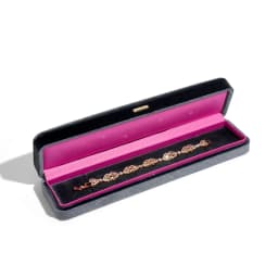 High End Rounded Edge Velvet Jewelry Storage Box with Multi Compartments for Earrings Rings Bracelets Necklaces Organizer Gift