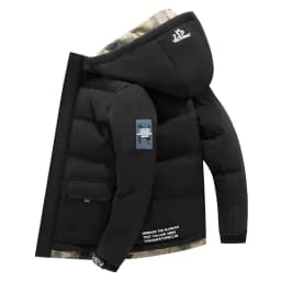 Men Parkas Thick Warm Winter Jacket Hooded Quilted Jacket Loose Fashion Casual Cotton-Padded Outwear Puffer Coat