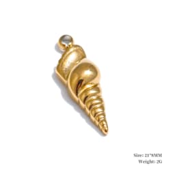 Yhpup 1PC Summer Ocean Shell Starfish Seahorse Conch Stainless Steel Pendant DIY Making Accessories Handmade Necklace Gift