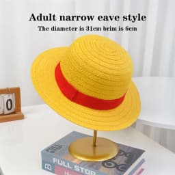 31-35CM Anime Straw Hat Festivals Party Cosplay Props Sun Protection Hat Parent-child Summer Sun Straw Beach Hat For Men Women