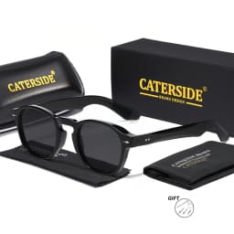 CATERSIDE Fashion Men's Optical Sunglasses Round Customized Prescription Sun Glasses Women's Party Travel Decoration Eyewear