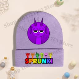 Sprunki Knitted Hat for Children Anime Cartoon Cute Knit Hat Boys Girls Winter Warm Fashion Cap Kids Windproof Hip Hop Caps Gift