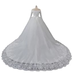 Customized Off Shoulder Plus Size Wedding Dresses 2026 New Luxury Long Sleeve For Bride Dress Wedding Gown Princess Vintage