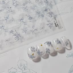 1pcs 5D Diamond Japanese White Lace Bow Nail Art Stickers Pearl Rhinestones Nail Decoration Adhesive Decals Slider DIY Accessory