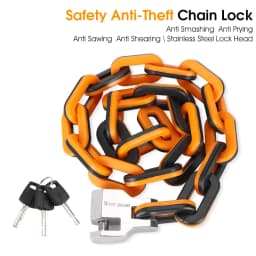 WEST BIKING Bicycle Lock MTB Road Bike Heavy Duty Safety Anti-Theft Chain Lock for Motorcycle Lengthen Thicken Chain Anti-Rust