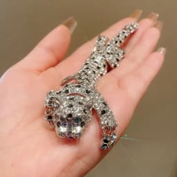 New Vintage Hyperbole Rhinestones Large Tiger leopard Shoulder Decor Brooches Men Women Unique Design Party Jewelry Accessory