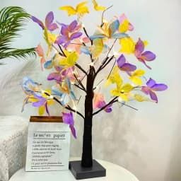 LED Night Light RechargeableTabletop Bonsai Tree Lights Butterfly Tree Lamp DIY Gift Party Holiday Camping Summer Home Decor