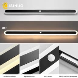 Outdoor Wall Light With Motion Sensor 90v 240v IP65 Waterproof Porch Lamp LED Long Garden Lamp for Villa Garage Lighting Fixture