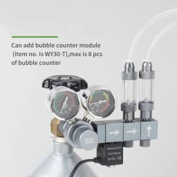 Aquarium CO2 Regulator Dual Meter Solenoid Valve Quick Plug Foam Recorder Control System Fish Tank CO2 Pressure Reducing Valve