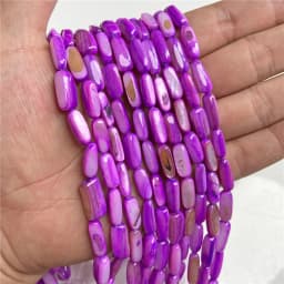 15X6mm Long Stripe Shell Beads Point Stick Mother of Pearl Shell Slice Loose Beads for DIY Making Jewelry Necklace Accessories