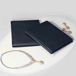 Oirlv Luxury Necklace Storage Case - Premium Faux Leather Exterior Soft Suede Interior, Jewelry Organizer for High-End Necklaces