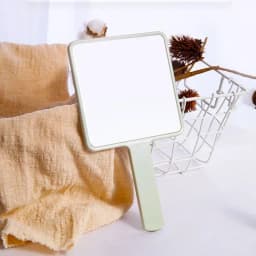 Eyelash Extension Handheld Makeup Mirror Square Makeup Vanity Mirror with Handle Hand Mirror SPA Salon Compact Mirrors