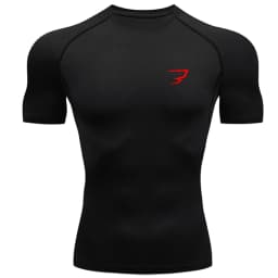 New Men's Short Sleeved T-shirt Compressed Quick Drying Breathable Training Tees Fitness Jujitsu Rashguard Top Gym Sport Shirts
