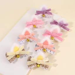 10Pcs Rabbit Ears Hair Clips Cute Cat Ear Hairpin Little Girl Kids Creative Cosplay Birthday Party Daily Accessories Headwear
