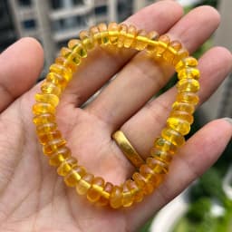 Yoowei 100% Real Amber Bracelet for Unisex Genuine Black Bead Irregular Natural Plant Medical Healing Jewelry Gift Wholesale