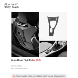 Betterhumz For BMW 3 Series E90 E92 E93 Car Interior Trim Made of Alcantara Center Console Gear Shift Panel Cover Accessories