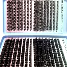 HBZGTLAD 32rows Fluffy Thick Eyelash Clusters Wispy Individual Lashes 30D-100D Mix Eyelash Extensions False Eyelashes