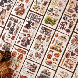 3pcs/1lot Kawaii Stationery Stickers Coffee Diary Diary Decorative Stickers Scrapbooking Craft Stickers