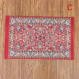 1Pc 1:12 Dollhouse Miniature Floor Rug Mat Turkish Woven Cover Carpet Model Bedroom Living Room Decor Toy Doll House Accessories