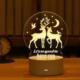 3D Visual Illusion Night Light Visual Creative LED Desk Lamp Changes USB Powered Gift for Kids
